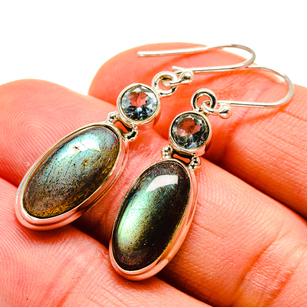 Labradorite Earrings handcrafted by Ana Silver Co - EARR411303