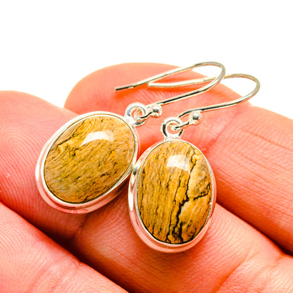 Picture Jasper Earrings handcrafted by Ana Silver Co - EARR411309