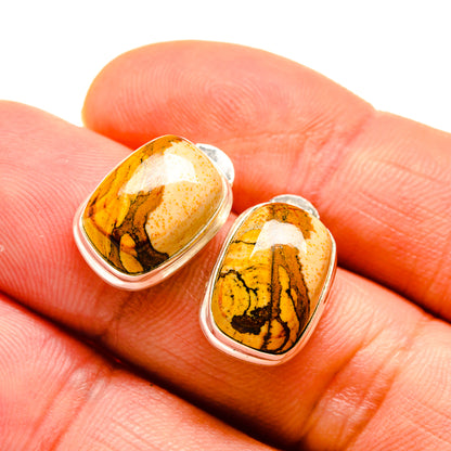 Picture Jasper Earrings handcrafted by Ana Silver Co - EARR411330