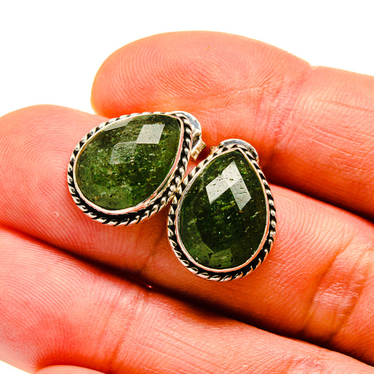 Green Aventurine Earrings handcrafted by Ana Silver Co - EARR411378