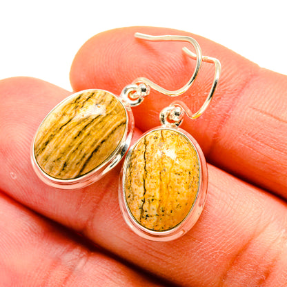 Picture Jasper Earrings handcrafted by Ana Silver Co - EARR411417