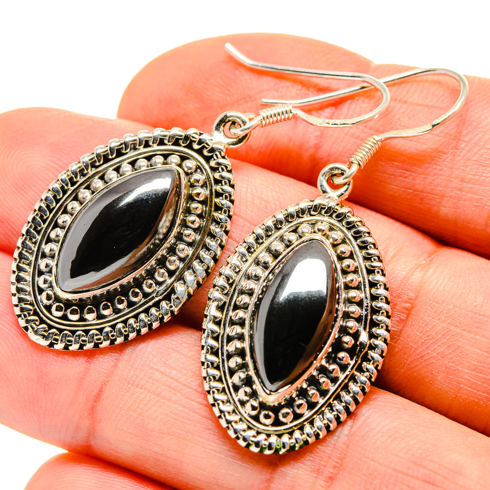 Hematite Earrings handcrafted by Ana Silver Co - EARR411459