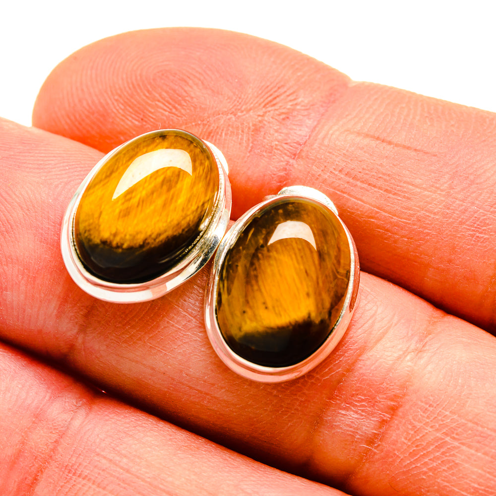 Tiger Eye Earrings handcrafted by Ana Silver Co - EARR411483
