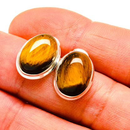 Tiger Eye Earrings handcrafted by Ana Silver Co - EARR411483