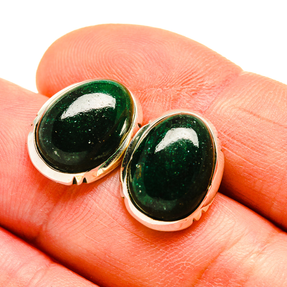 Green Aventurine Earrings handcrafted by Ana Silver Co - EARR411486