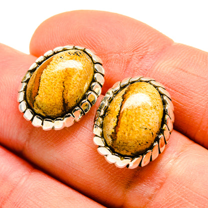 Picture Jasper Earrings handcrafted by Ana Silver Co - EARR411496
