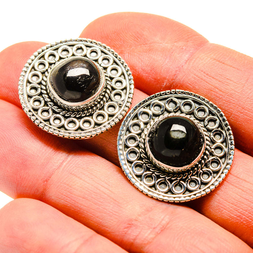 Star Diopside Earrings handcrafted by Ana Silver Co - EARR411596
