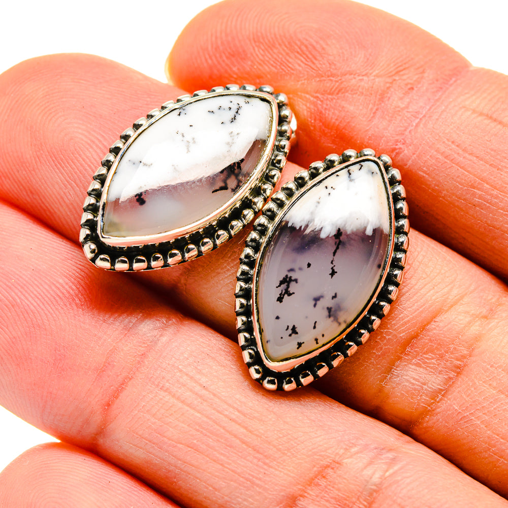 Dendritic Opal Earrings handcrafted by Ana Silver Co - EARR411623