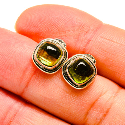 Green Tourmaline Earrings handcrafted by Ana Silver Co - EARR411631