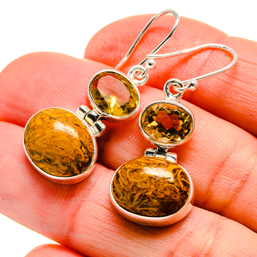 Chert Breccia Earrings handcrafted by Ana Silver Co - EARR411667