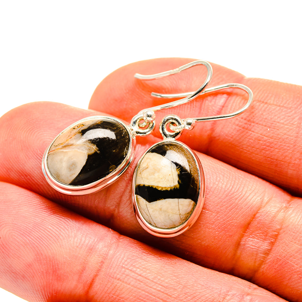 Peanut Wood Jasper Earrings handcrafted by Ana Silver Co - EARR411713