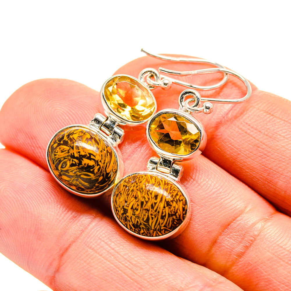 Chert Breccia Earrings handcrafted by Ana Silver Co - EARR411714