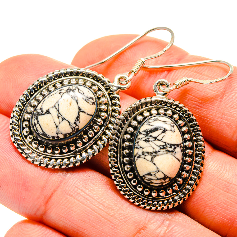 Howlite Earrings handcrafted by Ana Silver Co - EARR411729