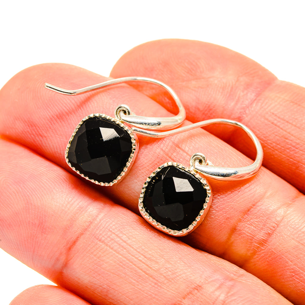 Black Onyx Earrings handcrafted by Ana Silver Co - EARR411736