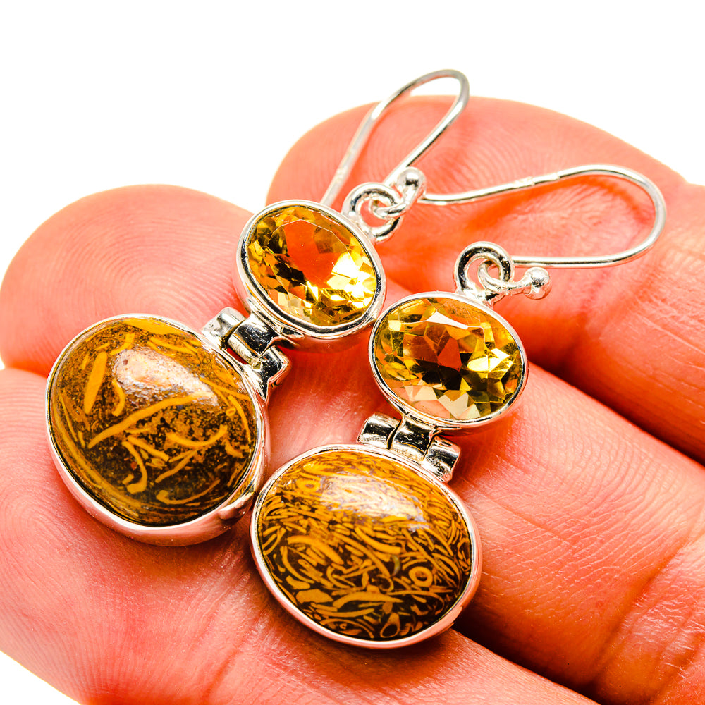 Chert Breccia Earrings handcrafted by Ana Silver Co - EARR411767