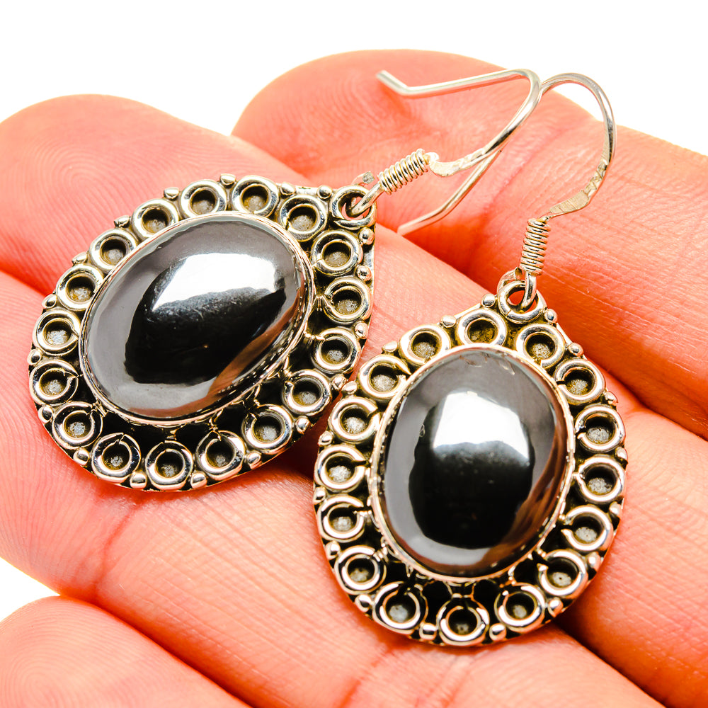 Hematite Earrings handcrafted by Ana Silver Co - EARR411856