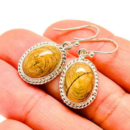 Picture Jasper Earrings handcrafted by Ana Silver Co - EARR411858