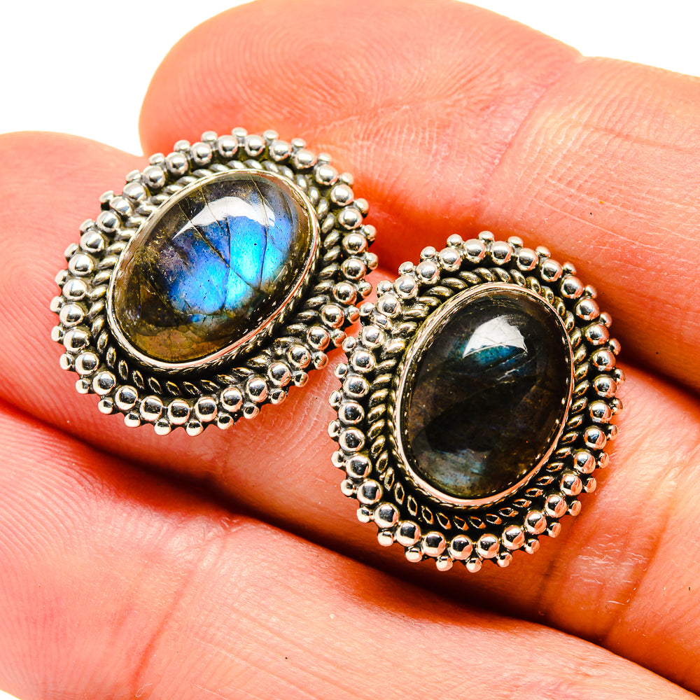 Labradorite Earrings handcrafted by Ana Silver Co - EARR411901