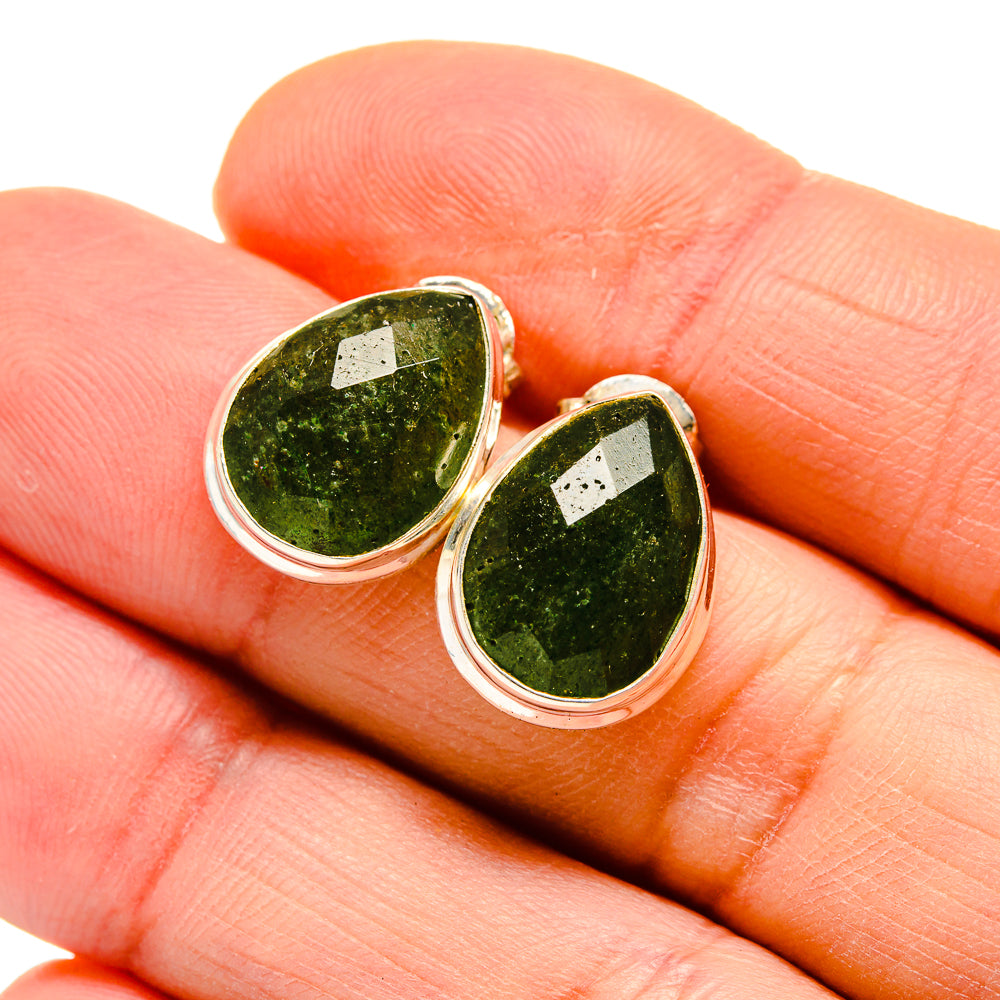 Green Aventurine Earrings handcrafted by Ana Silver Co - EARR411537