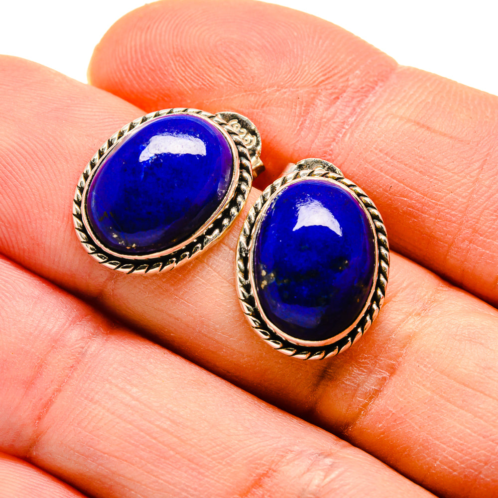 Lapis Lazuli Earrings handcrafted by Ana Silver Co - EARR411974