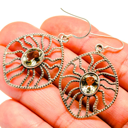 Green Amethyst Earrings handcrafted by Ana Silver Co - EARR412050