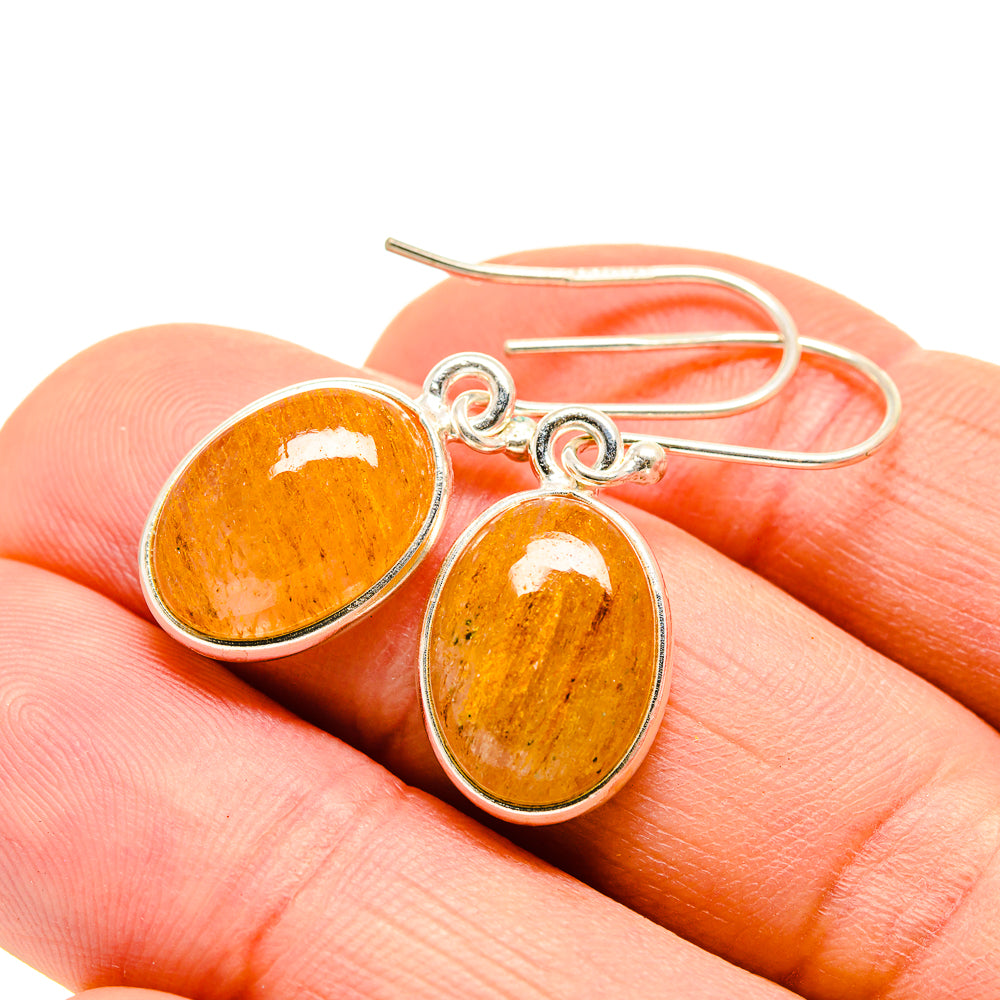 Rutilated Quartz Earrings handcrafted by Ana Silver Co - EARR412126
