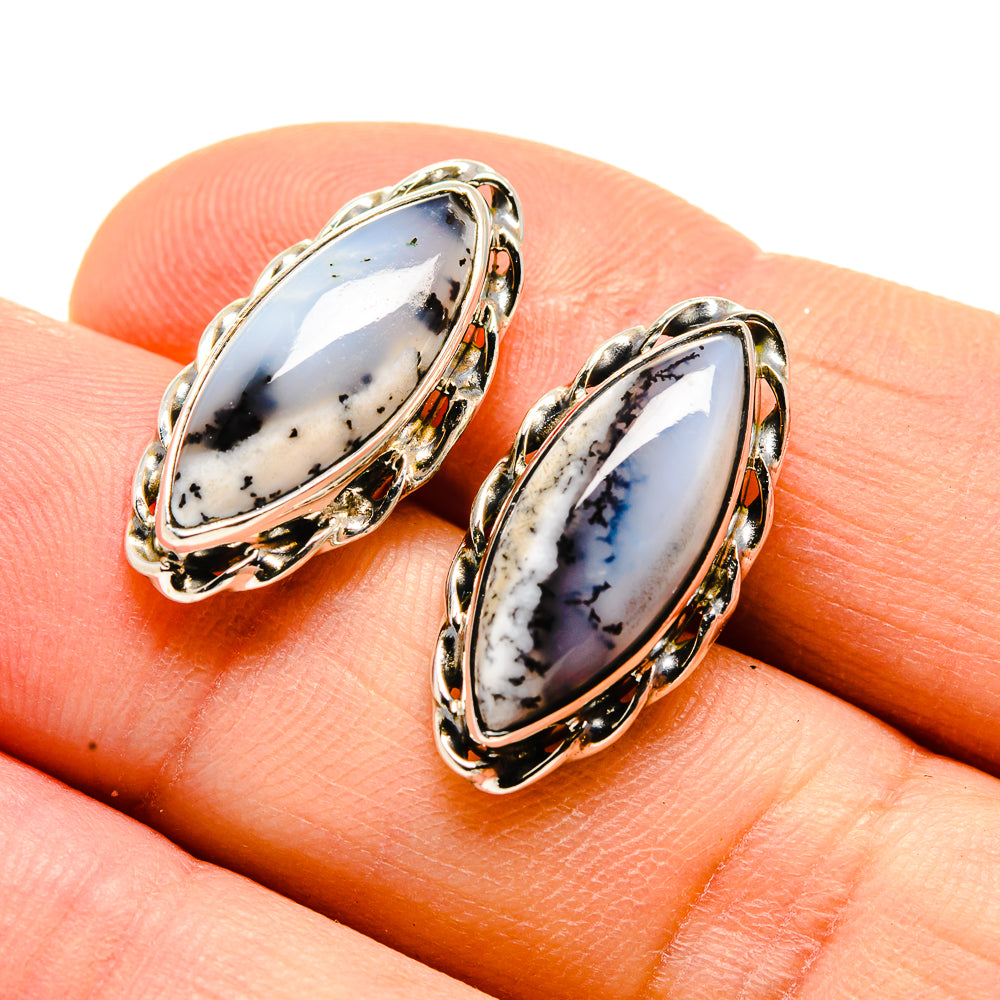 Dendritic Opal Earrings handcrafted by Ana Silver Co - EARR412218