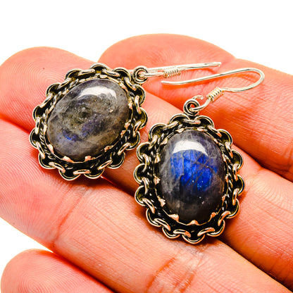Labradorite Earrings handcrafted by Ana Silver Co - EARR412412