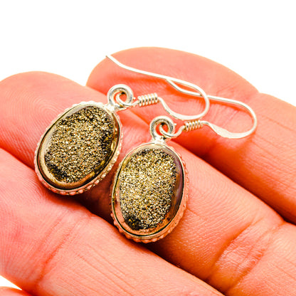 Golden Druzy Earrings handcrafted by Ana Silver Co - EARR412566