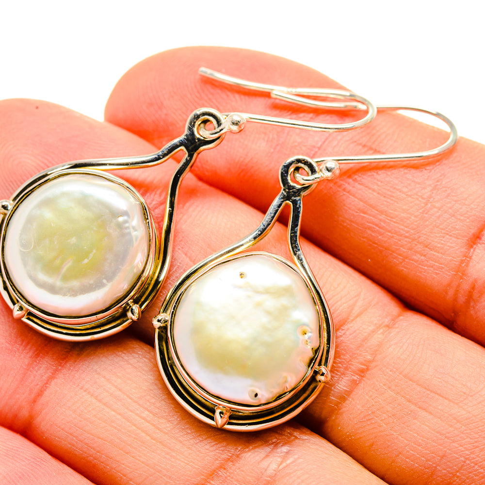Mother Of Pearl Earrings handcrafted by Ana Silver Co - EARR412569