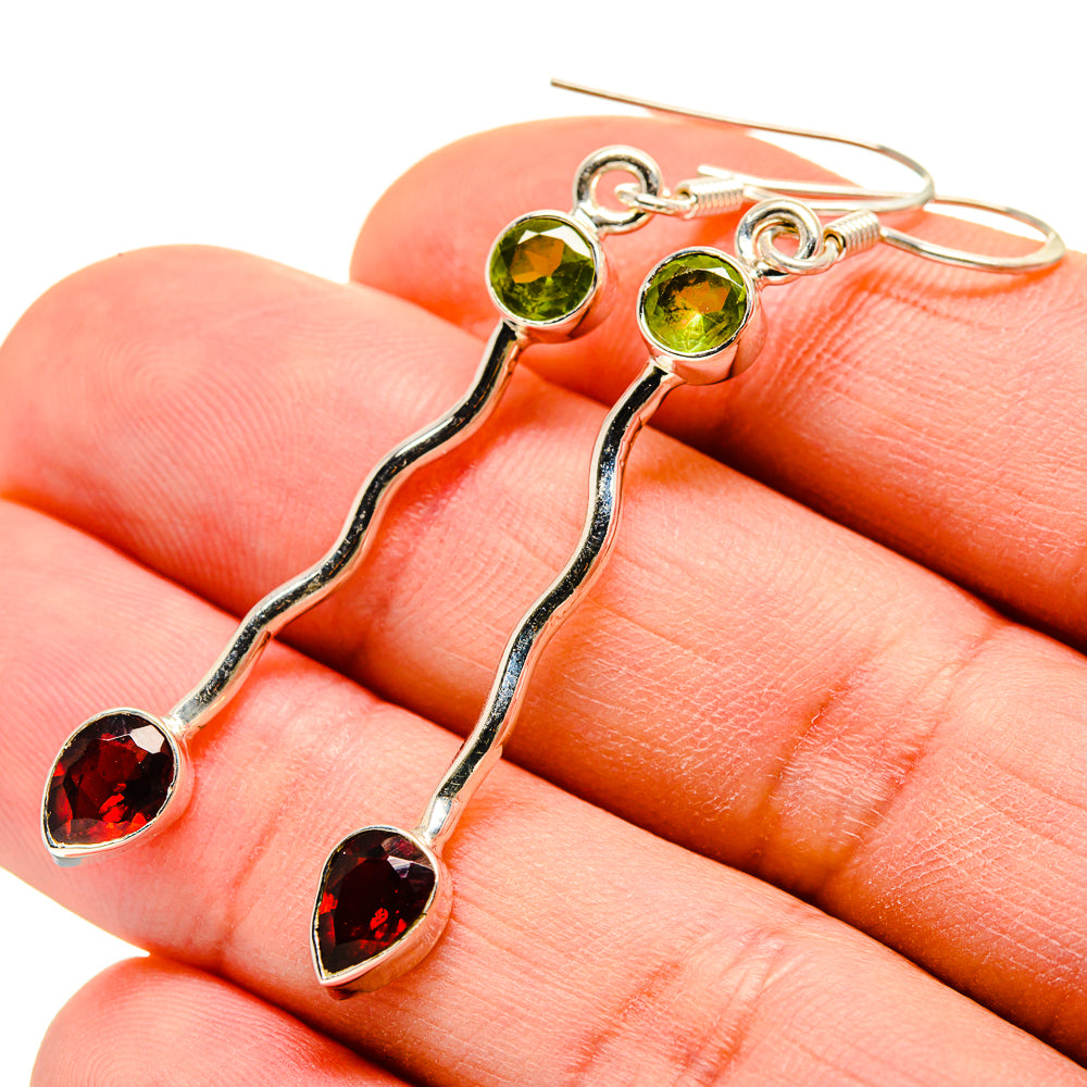 Garnet Earrings handcrafted by Ana Silver Co - EARR412587