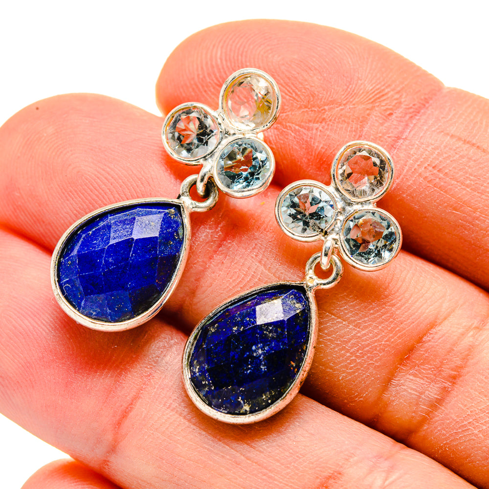 Lapis Lazuli Earrings handcrafted by Ana Silver Co - EARR412623