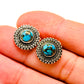 Blue Copper Composite Turquoise Earrings handcrafted by Ana Silver Co - EARR412624