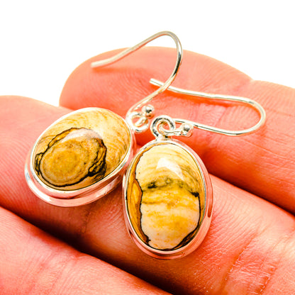 Picture Jasper Earrings handcrafted by Ana Silver Co - EARR412657