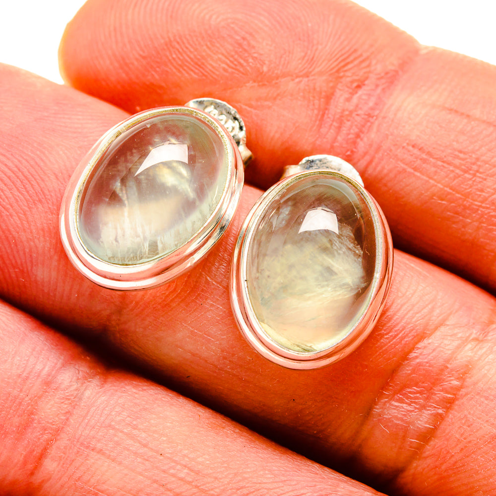 Aqua Chalcedony Earrings handcrafted by Ana Silver Co - EARR412699