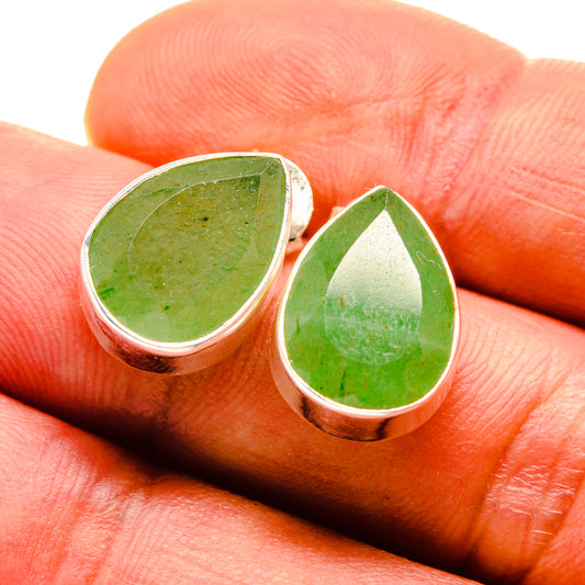 Green Aventurine Earrings handcrafted by Ana Silver Co - EARR412707