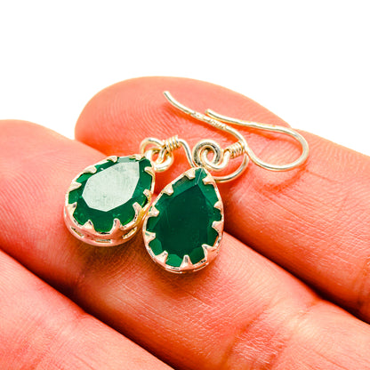 Green Onyx Earrings handcrafted by Ana Silver Co - EARR412726
