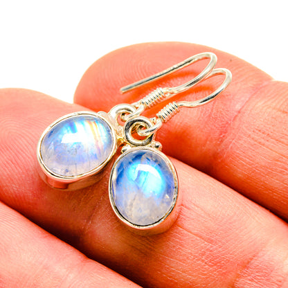 Rainbow Moonstone Earrings handcrafted by Ana Silver Co - EARR412730