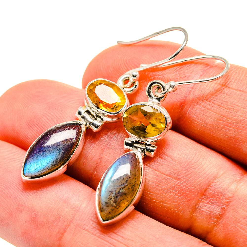 Labradorite Earrings handcrafted by Ana Silver Co - EARR412735
