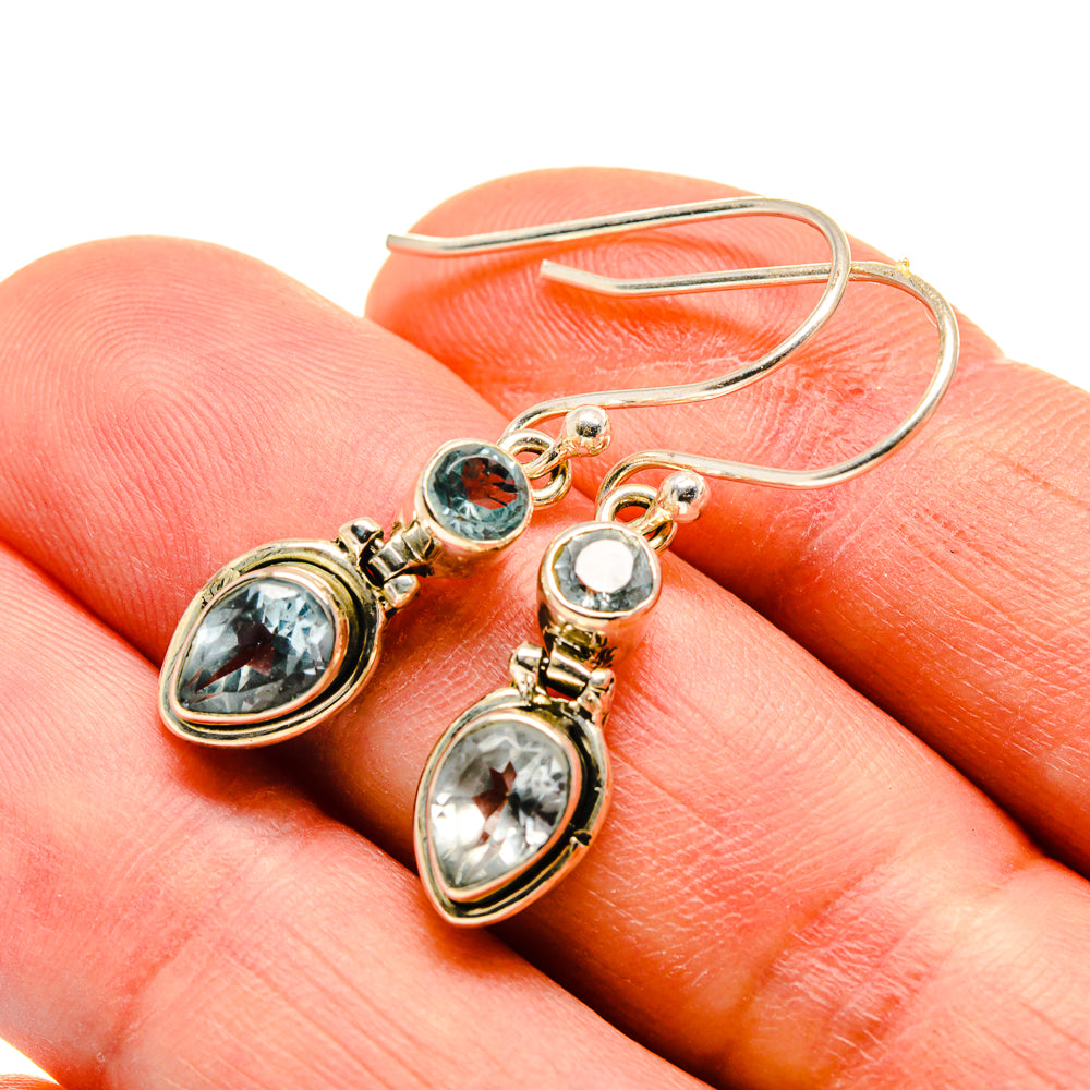 Blue Topaz Earrings handcrafted by Ana Silver Co - EARR412755