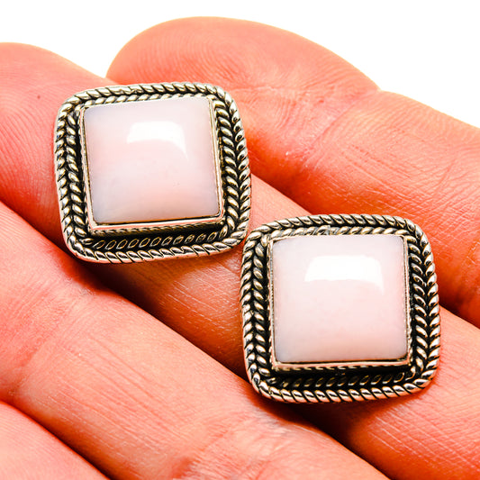 Pink Opal Earrings handcrafted by Ana Silver Co - EARR412764
