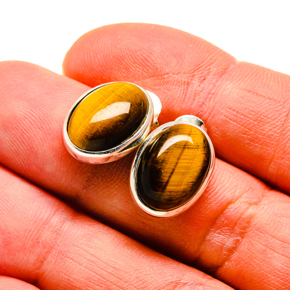Tiger Eye Earrings handcrafted by Ana Silver Co - EARR412770