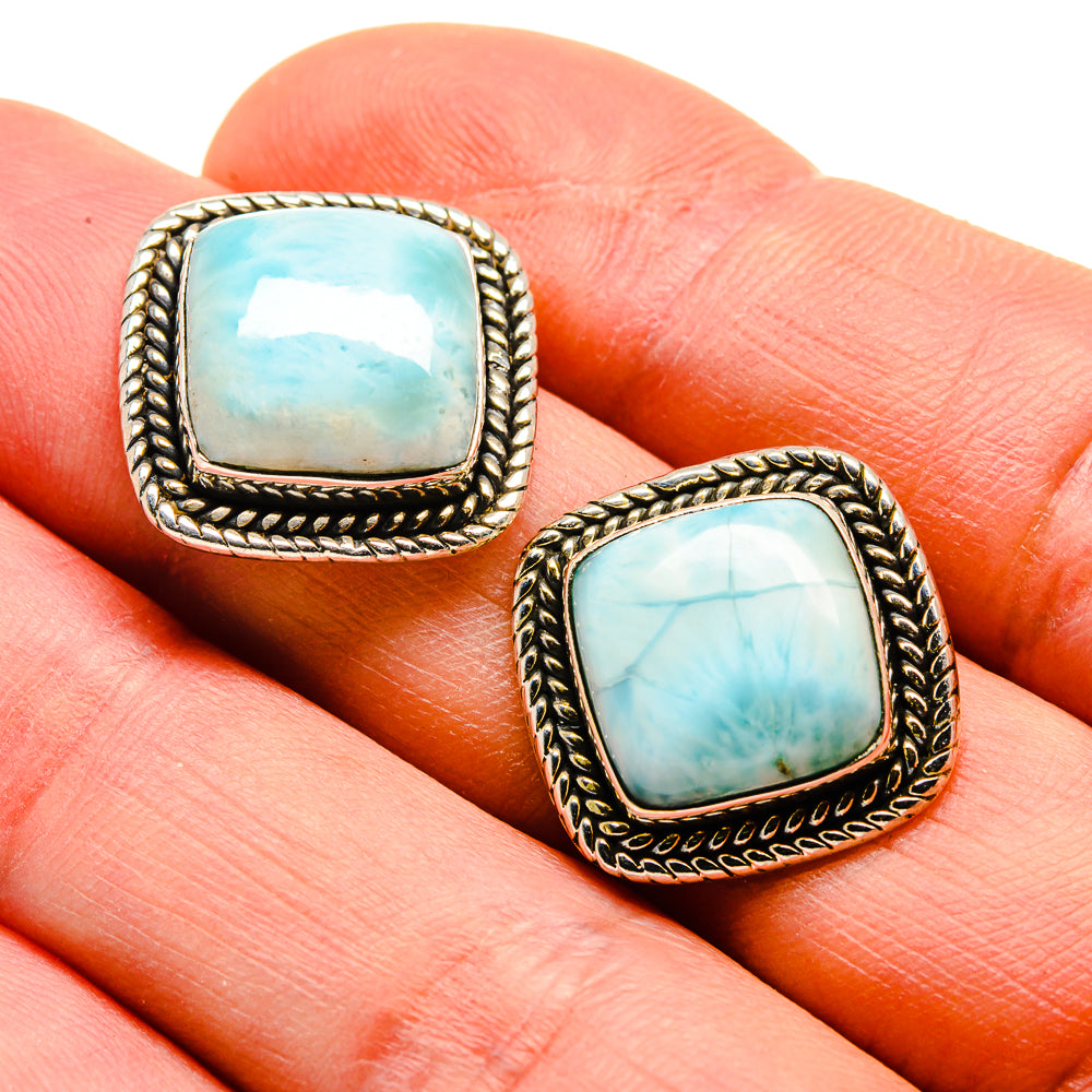 Larimar Earrings handcrafted by Ana Silver Co - EARR412776