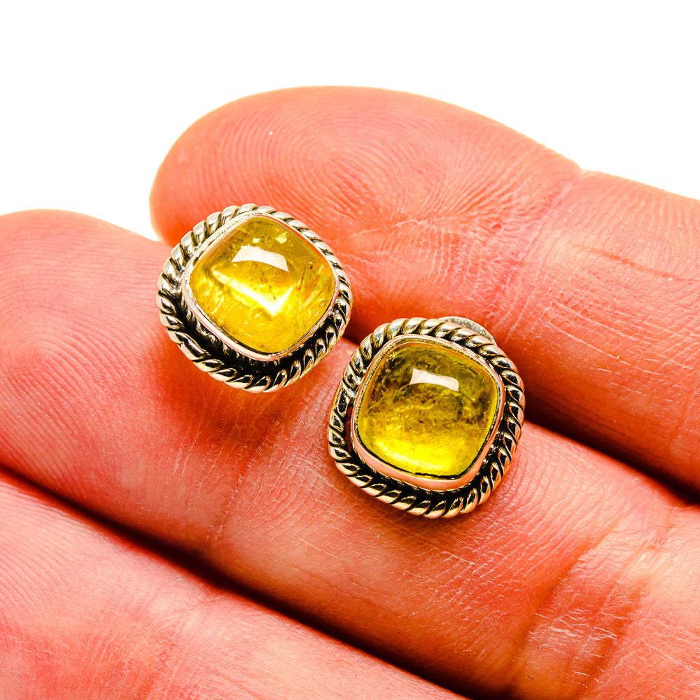 Green Tourmaline Earrings handcrafted by Ana Silver Co - EARR412782
