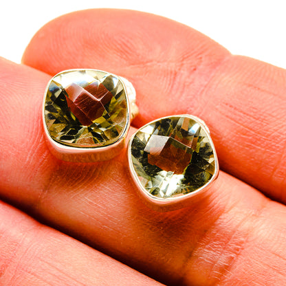 Green Amethyst Earrings handcrafted by Ana Silver Co - EARR412784