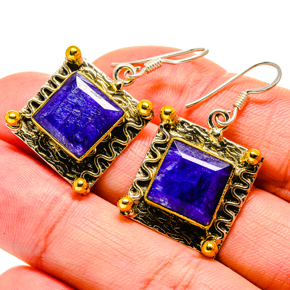 Blue Sillimanite Earrings handcrafted by Ana Silver Co - EARR412794