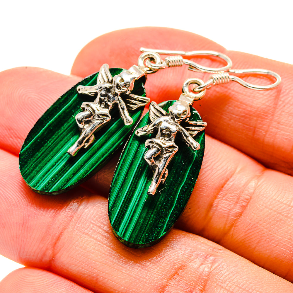 Malachite Earrings handcrafted by Ana Silver Co - EARR412807