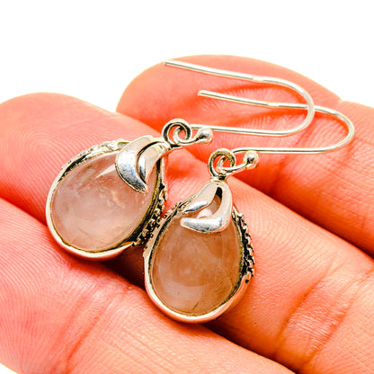 Rose Quartz Earrings handcrafted by Ana Silver Co - EARR412811