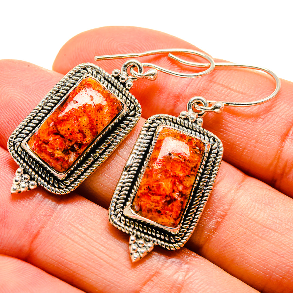 Sponge Coral Earrings handcrafted by Ana Silver Co - EARR412824