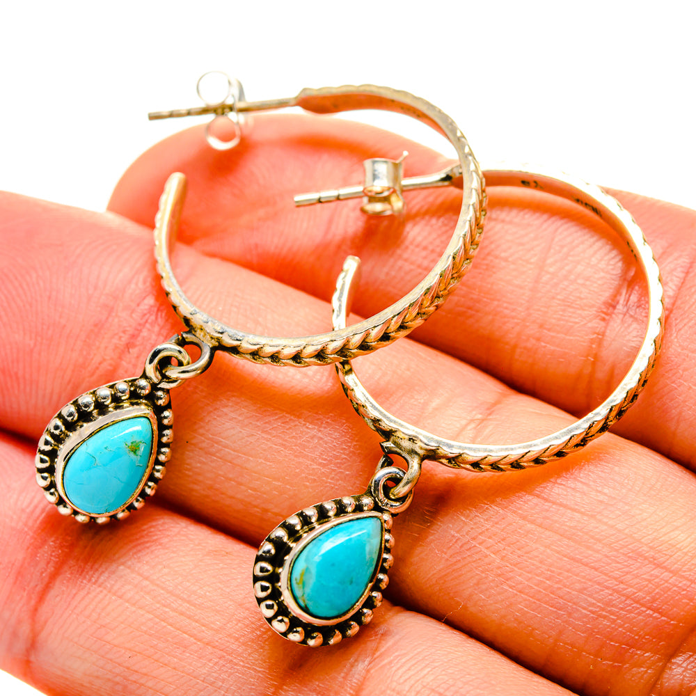 Arizona Turquoise Earrings handcrafted by Ana Silver Co - EARR412862